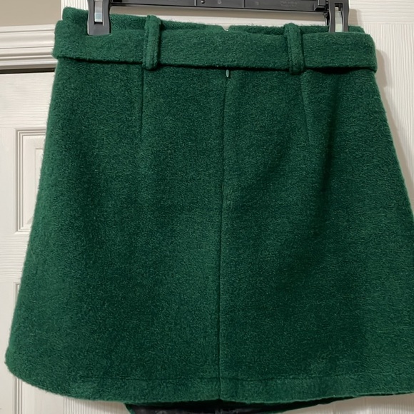 Gianni Bini dark green wool wrap skirt - Picture 3 of 6